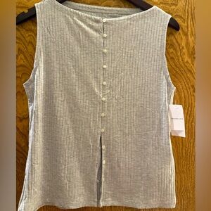A&F heathered grey size M top with boatneck.